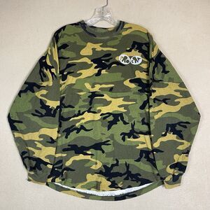 Pro‎ Era Sweatshirt Mens Small Green Camo Spirit Jersey Crew Neck Relaxed Fit